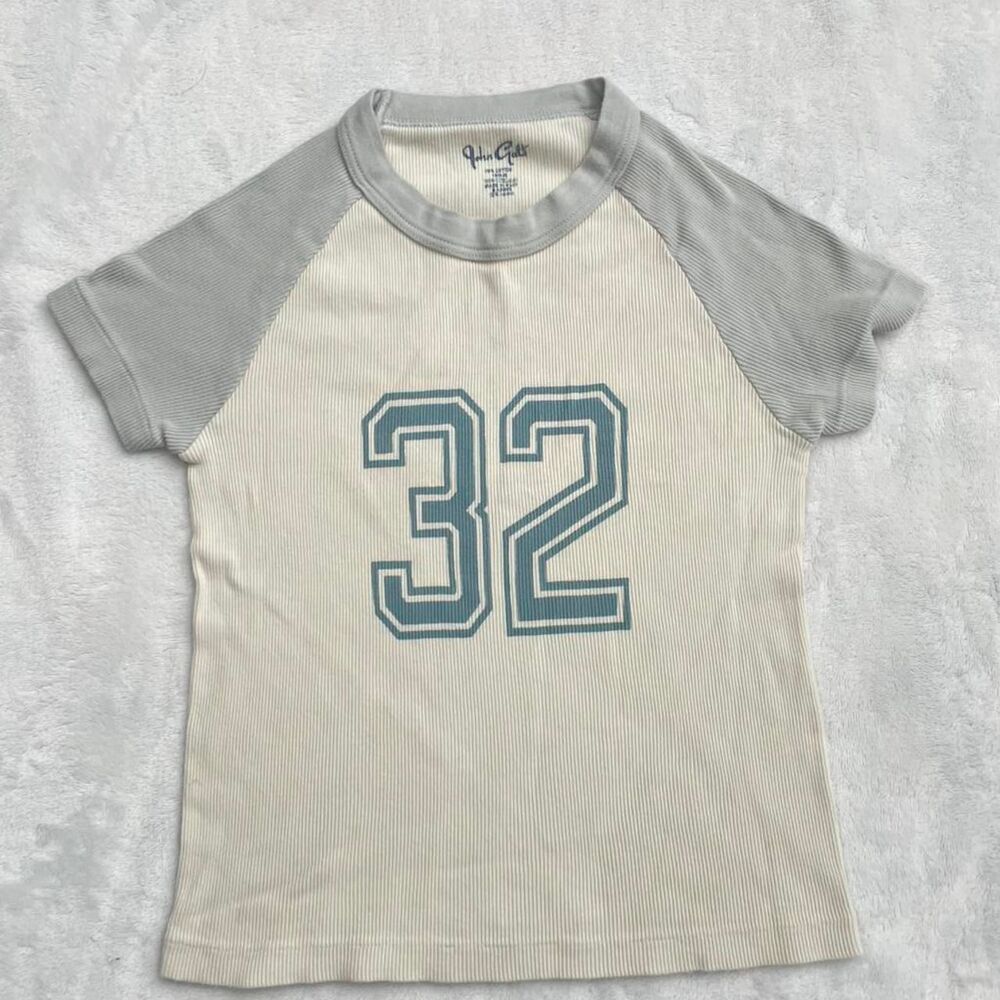 Brandy Melville Baseball Baby Tee Women's XS/S Fitted Cropped Casual Every Day